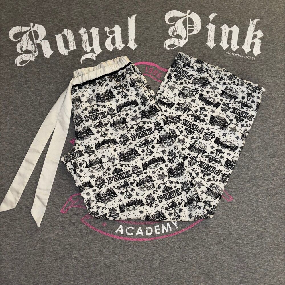 VS PINK Winter Ski Snow Aspen Fleece Sleep Pajama Pants Y2K 2000s Size Small